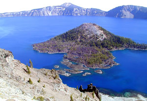 Wizard Island in Summer at Crater Lake National Park Picture by NPS
